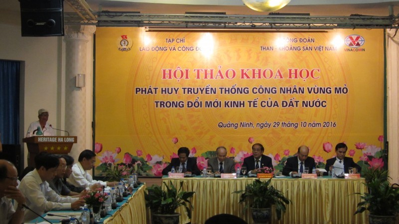 Đồng chí Phạm Thế Duyệt phát biểu tại hội thảo.