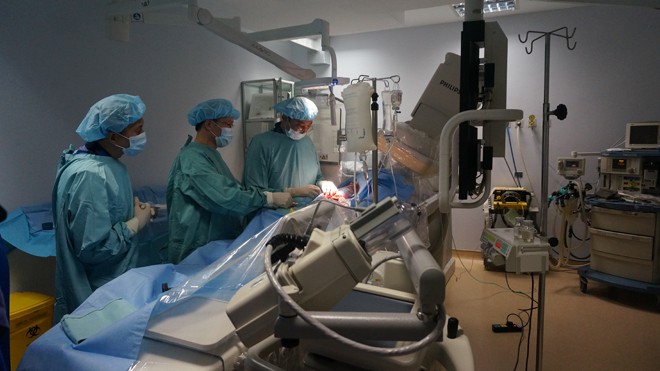 Máy chụp CT mạch vành vừa được Bệnh viện Việt Pháp Hà Nội trang bị.
