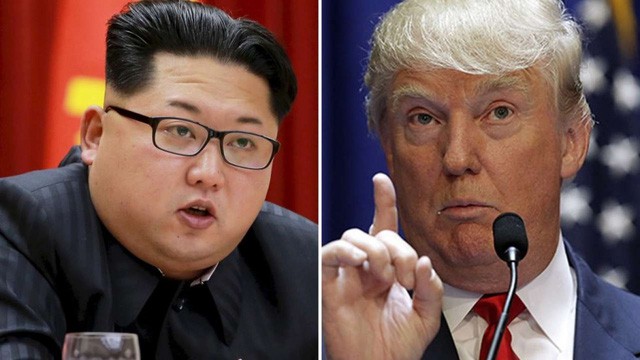 Tổng thống đắc cử Mỹ Donald Trump (phải) và nhà lãnh đạo Triều Tiên Kim Jong-un. Ảnh: SCMP.