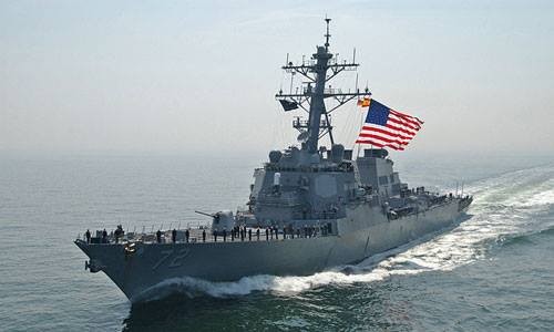 Tàu khu trục Mỹ USS Mahan. Ảnh: Wikipedia.