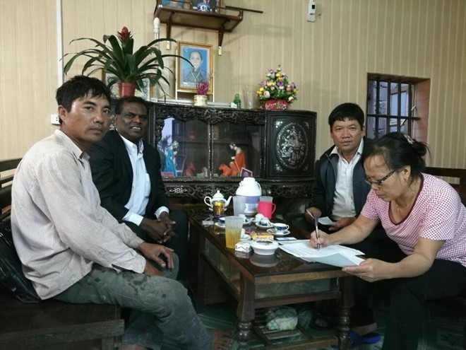 Luật sư Shanmugam ở Việt Nam 3 ngày qua và đã gặp gia đình nghi phạm Đoàn Thị Hương.