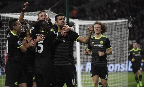 Costa có bàn thắng thứ 17 tại Ngoại hạng Anh mùa giải năm nay. Ảnh: Reuters.