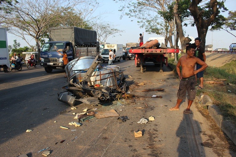 Hiện trường tai nạn.