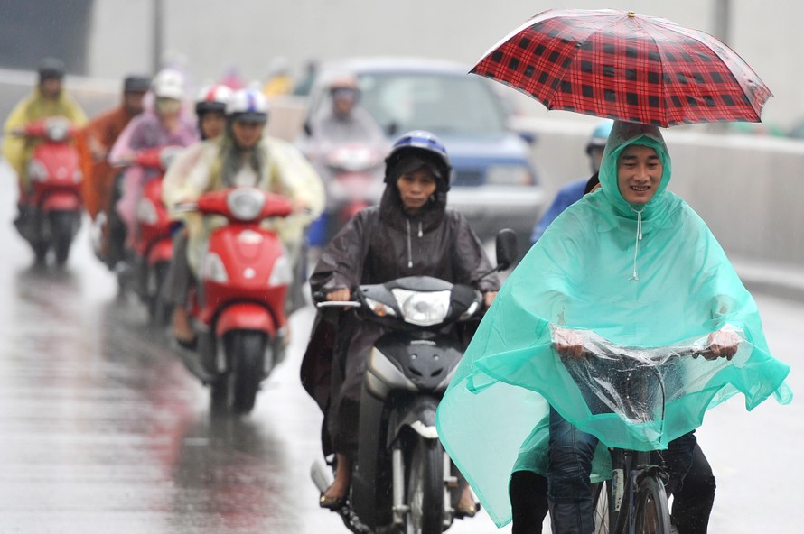 Hôm nay Hà Nội có mưa, trời chuyển rét. Ảnh minh họa.