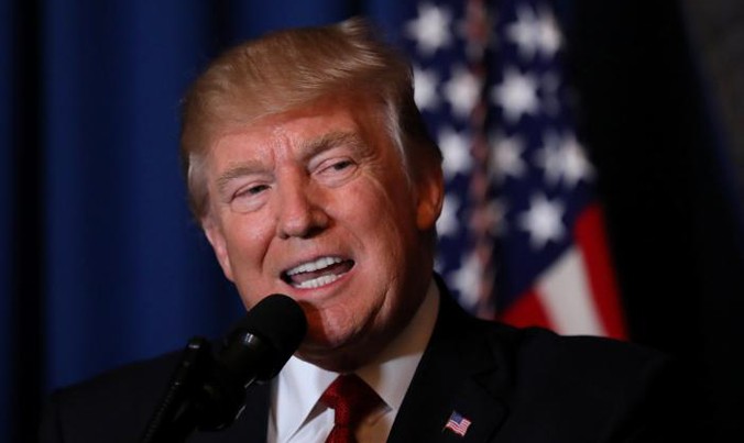 Tổng thống Trump tuyên bố lý do tấn công tên lửa Syria. Nguồn: Reuters.