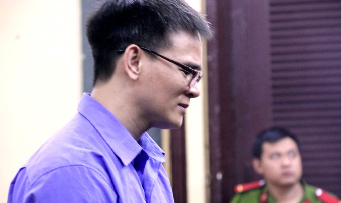 Nguyễn Đăng Thành tại phiên tòa sơ thẩm. Ảnh: Tân Châu.