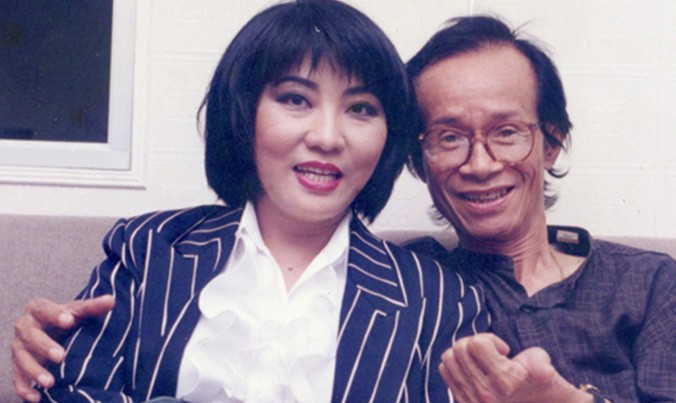 Ca sỹ Cẩm Vân và Nhạc sỹ Trịnh Công Sơn trong một lần chụp chung.