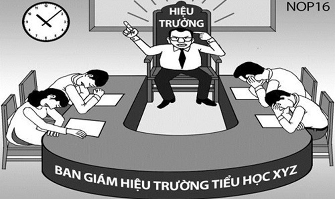 Các cuộc họp trong nhà trường "họp" thì ít mà "hành" thì nhiều. Ảnh minh họa: Tuoitre.vn.