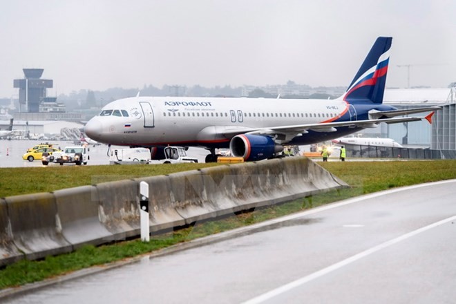 Máy bay của Hãng hàng không Aeroflot. Nguồn: EPA/TTXVN.
