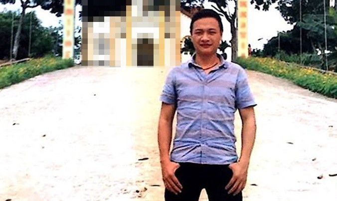 Bị can Bạch Hồng Quyền cầm đầu vụ gây rối tại huyện Lộc Hà.