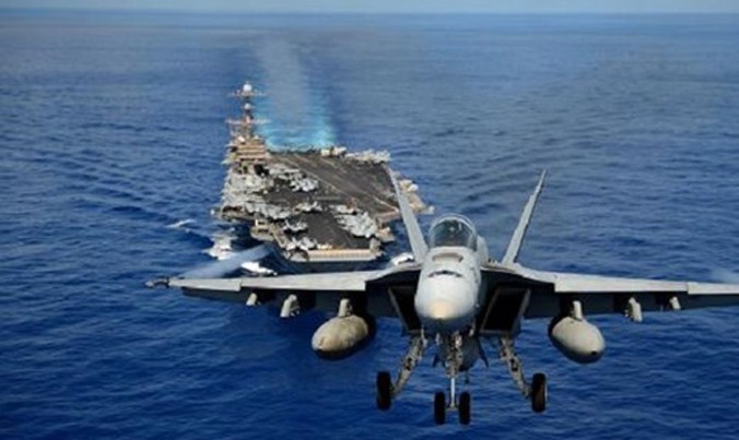 Máy bay Mỹ tiếp tục tiến hành không kích IS từ tàu sân bay ngoài Địa Trung Hải.