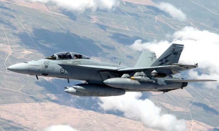 Máy bay chiến đấu Super Hornet của không quân Australia tại Iraq. Ảnh: Không quân Australia.