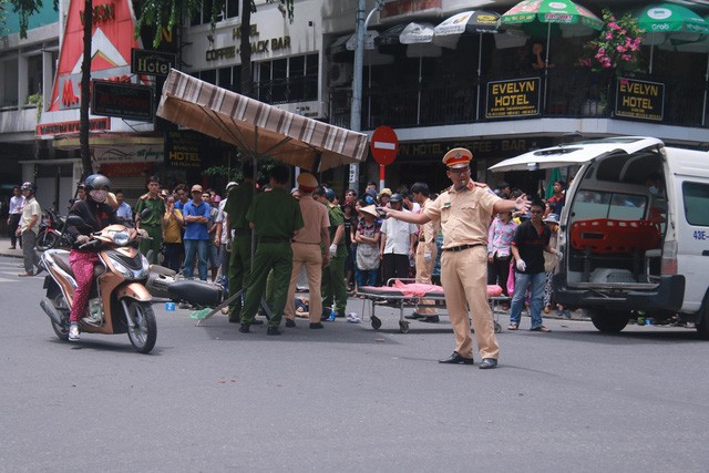 Hiện trường vụ tai nạn.