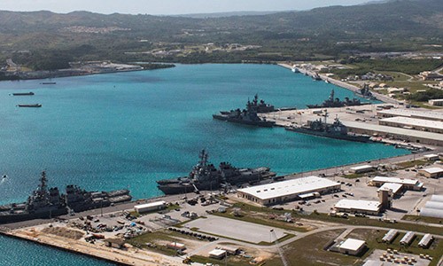 Căn cứ Guam của Mỹ ở Thái Bình Dương. Ảnh: Reuters.