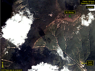 Ảnh chụp vệ tinh khu thử hạt nhân của Triều Tiên sau vụ thử hạt nhân mạnh nhất từ trước đến nay. Ảnh: 38 North.
