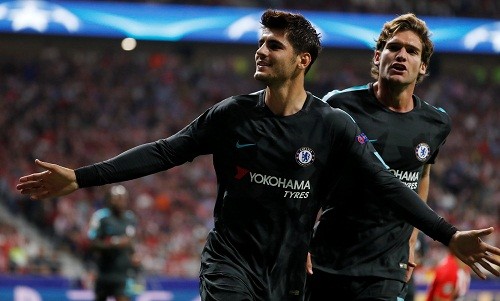Morata ghi bàn thứ tám cho Chelsea sau chín lần ra sân. Ảnh: Reuters.