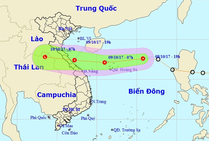 Áp thấp nhiệt đới giật cấp 8, gây mưa lớn trên diện rộng