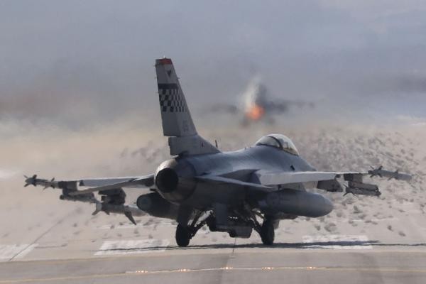 Một máy bay F-16 của Không quân Mỹ. Ảnh: Yonhap.
