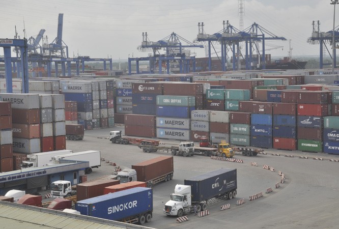 Hàng hóa tại cảng ở TPHCM. Ảnh minh họa.
