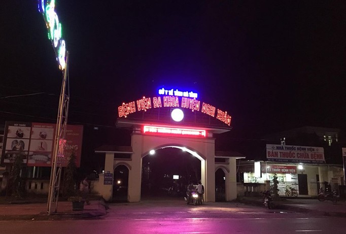 Bệnh viện ĐK huyện Nghi Xuân nơi xảy ra vụ việc.