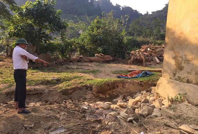 Mưa lũ tàn phá nhiều địa phương tại Thanh Hóa.