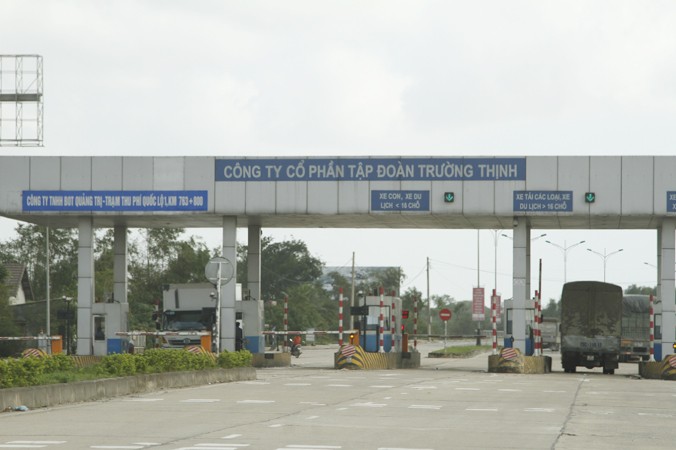 Trạm BOT Quảng Trị đặt tại Km 763+800 Quốc lộ 1A. Ảnh: H.T.