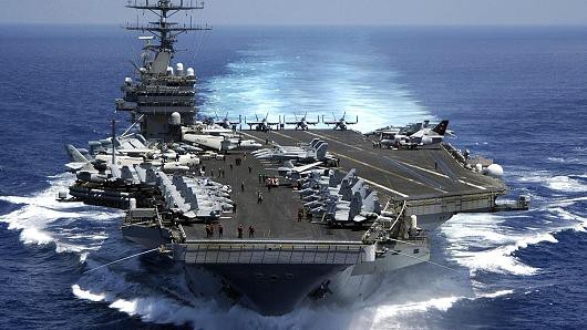 Tàu sân bay USS Carl Vinson. Ảnh: Reuters.