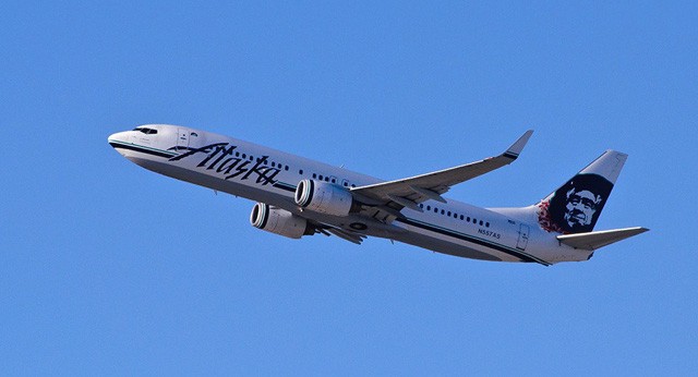 Máy bay của hãng Alaska Airlines. Ảnh minh họa: Flickr.