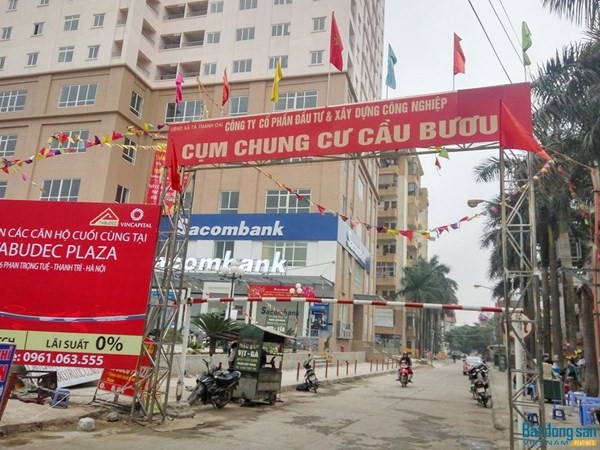 Tổ hợp nhà ở, văn phòng làm việc và dịch vụ Tabudec Plaza do Công ty cổ phần xây dựng phát triển nhà và thương mại làm chủ đầu tư tiềm ẩn nguy cơ cháy, nổ, mất an toàn về PCCC. Ảnh: Cảnh sát PCCC thành phố Hà Nội.