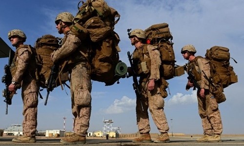 Các binh sĩ thuộc lực lượng thủy quân lục chiến Mỹ. Ảnh: AFP.