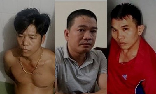 Chân dung 3 nghi phạm đang tạm giam tại Công an tỉnh Phú Yên.