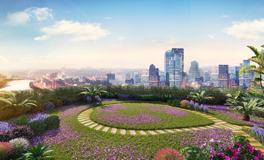 Vườn chân mây sở hữu tầm nhìn panorama ngắm toàn cảnh thành phố.