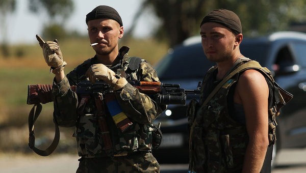 Lính Ukraine ở ngoại ô Mariupol ngày 7/9
