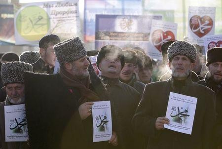 Người biểu tình ở Chechnya