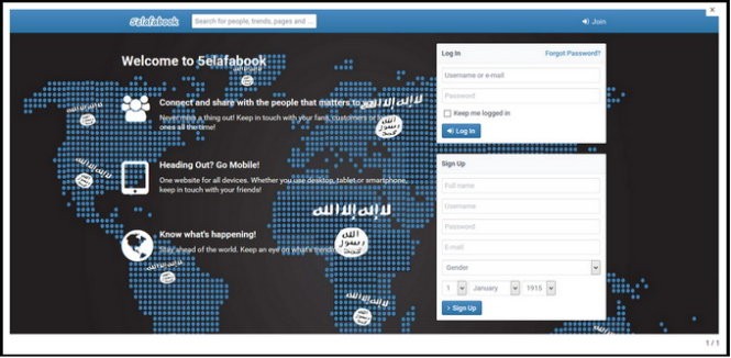Giao diện mạng xã hội của IS.