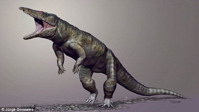 Hình ảnh 3D về tổ tiên của loài cá sấu. 