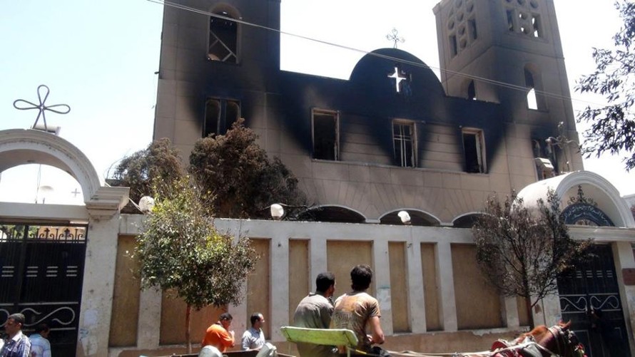 Một nhà thờ Ai Cập bị đốt cháy hồi tháng 8/2013