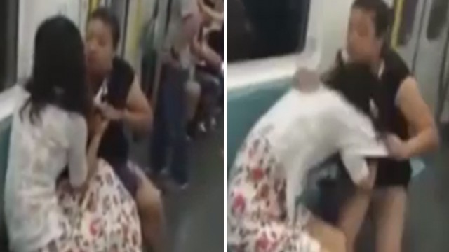 Cuộc chiến "lột đồ" xảy ra trên tàu điện ngầm Trung Quốc