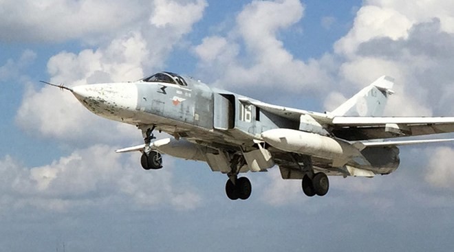 Máy bay ném bom Su-24 của Nga (Ảnh minh hoạ)