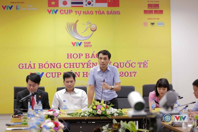Họp báo giải bóng chuyền nữ quốc tế VTV Cup Tôn Hoa Sen 2017 tại Hà Nội sáng 4/7