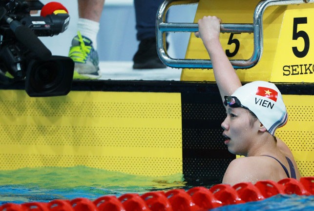 Ánh Viên góp 8/10 HCV của bơi lội Việt Nam tại SEA Games 29. Nhưng đấu trường Olympic là một câu chuyện khác. Ảnh: Ziing
