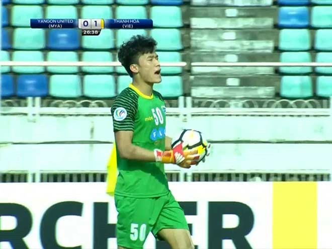 Thủ môn Bùi Tiến Dũng được Thanh Hoá cho bắt chính trận thứ 2 ở AFC Cup.