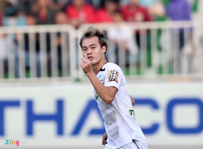 Bàn thắng của Văn Toàn không đủ giúp HAGL giành được điểm trước Sài Gòn FC. Ảnh: Zing