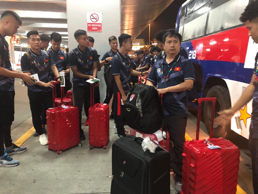 Đội tuyển U22 Việt Nam đã có mặt tại Manila, Philippines để chuẩn bị cho SEA Games 30.