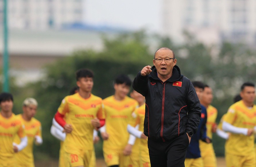 HLV Park Hang Seo đang tích cực chuẩn bị cho trận đấu của tuyển Việt Nam với Malaysia ngày 30/3/2021.
