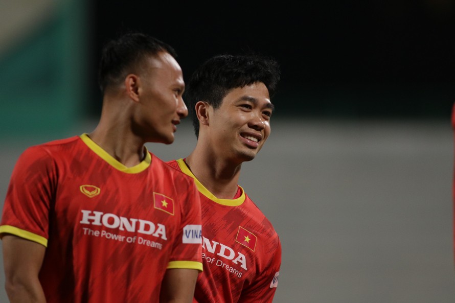 Sự trở lại của Trọng Hoàng sẽ tăng sức chiến đấu cho đội tuyển Việt Nam. (ảnh Hữu Phạm từ UAE)