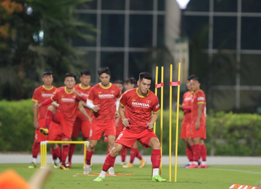 Đội tuyển Việt Nam bắt đầu tập trung tại Hà Nội để chuẩn bị cho trận đấu với Saudi Arabia ngày 2/9. (ảnh Hữu Phạm)