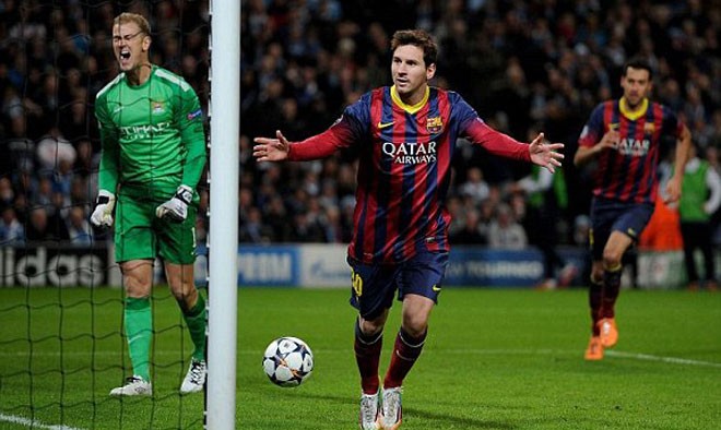Man City-Barca (0-2): Messi giải lời nguyền