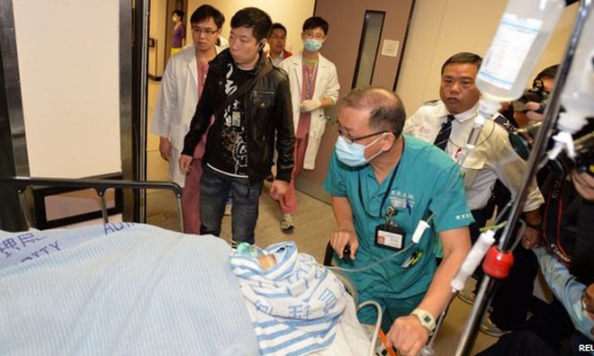 Ông Lau nhập viện với những thương tích nghiêm trọng. 