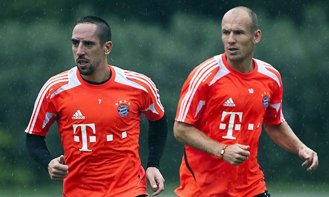 Ribery và Robben sẽ vắng mặt vì chấn thương.